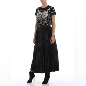 Givenchy Embossed and Pleated Maxi Skirt - EU 40